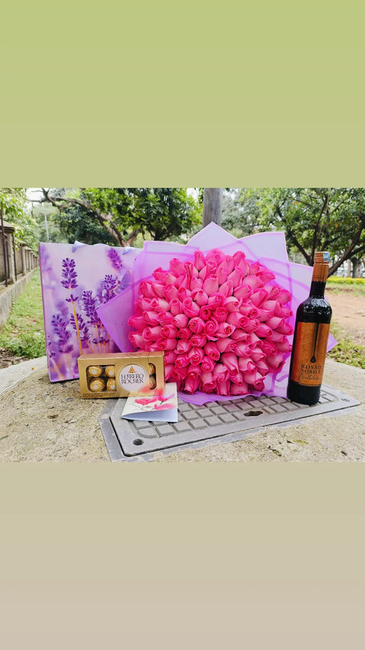 100 stems Pink perfection